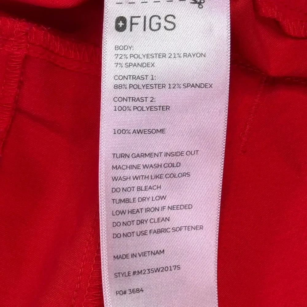 FIGS Men's‎ Tansen Jogger Scrub Pants XL Short Red Technical Stretch EUC